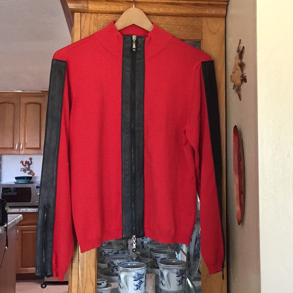 90's style zip up cardigan